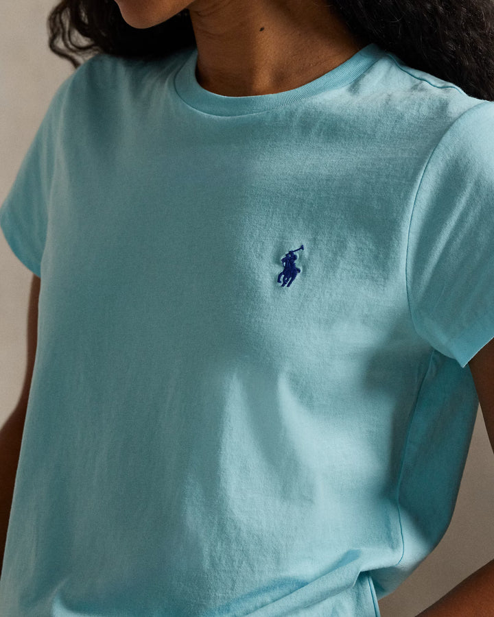 Ralph Lauren Classic Fit Cotton Jersey Women's Crewneck Tee | Turquoise Nova