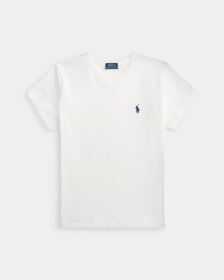 Ralph Lauren Classic Fit Cotton Jersey Women's Crewneck Tee | White