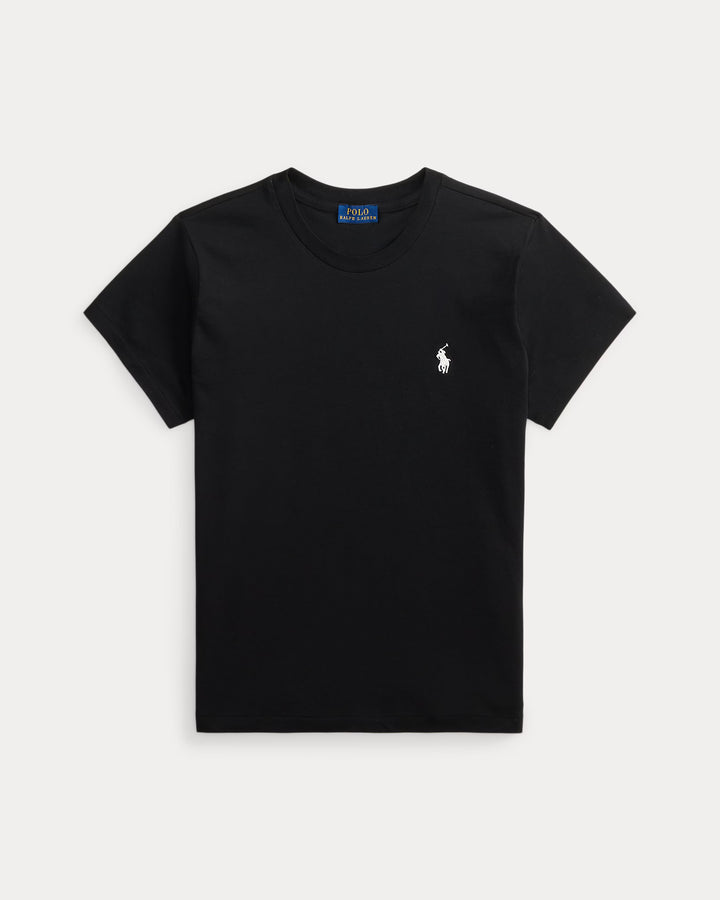 Ralph Lauren Classic Fit Cotton Jersey Women's Crewneck Tee | Black