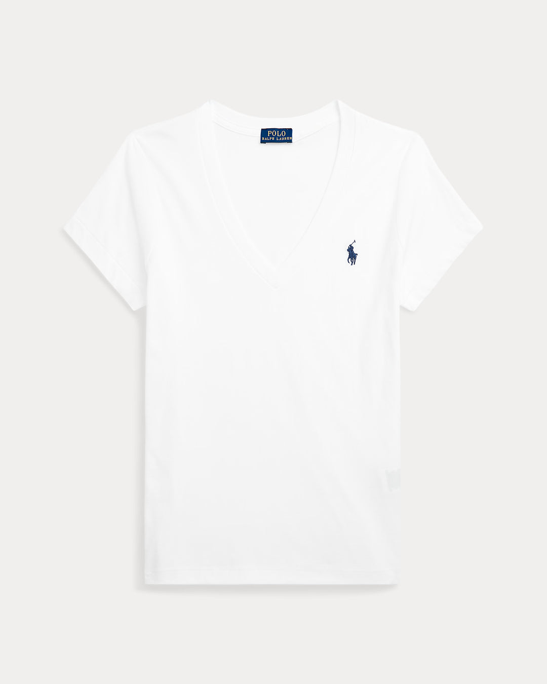 Ralph Lauren Cotton Jersey V-Neck Women's T-Shirt | White