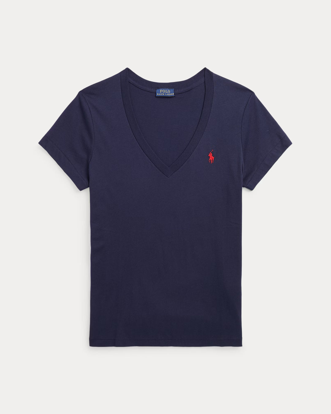 Ralph Lauren Cotton Jersey V-Neck Women's T-Shirt | Cruise Navy