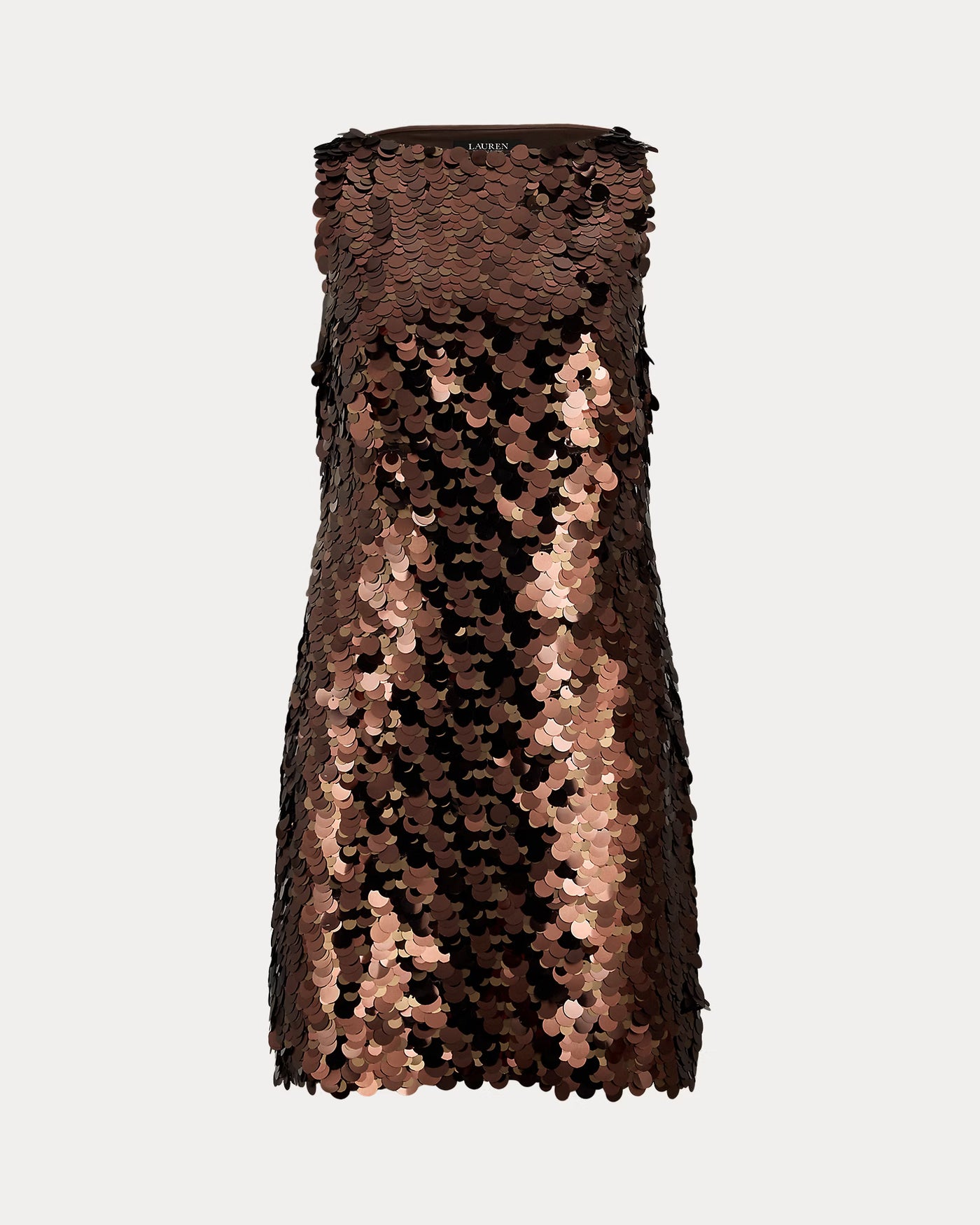 Lauren Ralph Lauren Sequinned Shift Cocktail Dress | Chocolate Multi