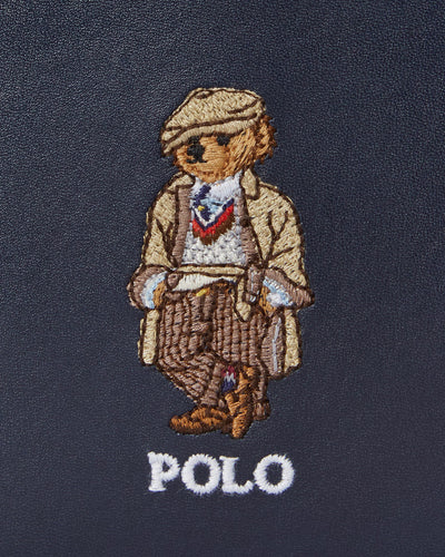 Ralph Lauren Polo Bear Leather Billfold Coin Wallet | Newport Navy