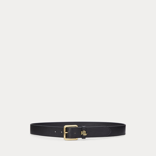 Lauren Ralph Lauren Logo-Keeper Leather Belt | Black