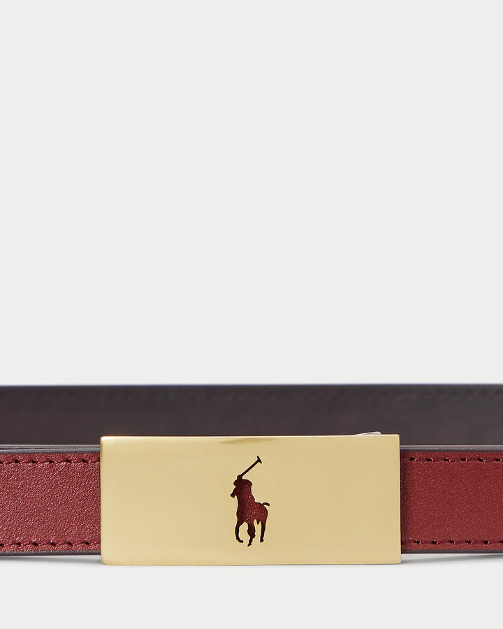 Ralph Lauren Polo ID Αναστρέψιμη Δερμάτινη Ζώνη | Chianti/Tobacco