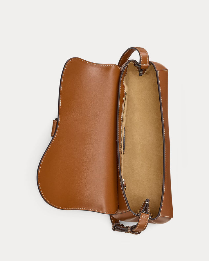 Lauren Ralph Lauren Leather Medium Tasha East-West Bag | Tan