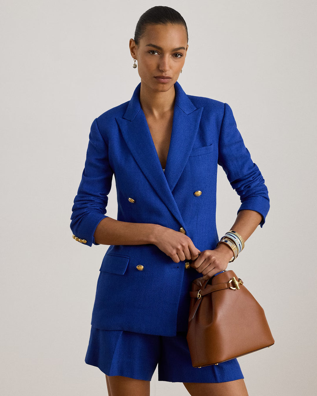 Lauren Ralph Lauren Leather Medium Blaike Bucket Bag | Lauren Tan