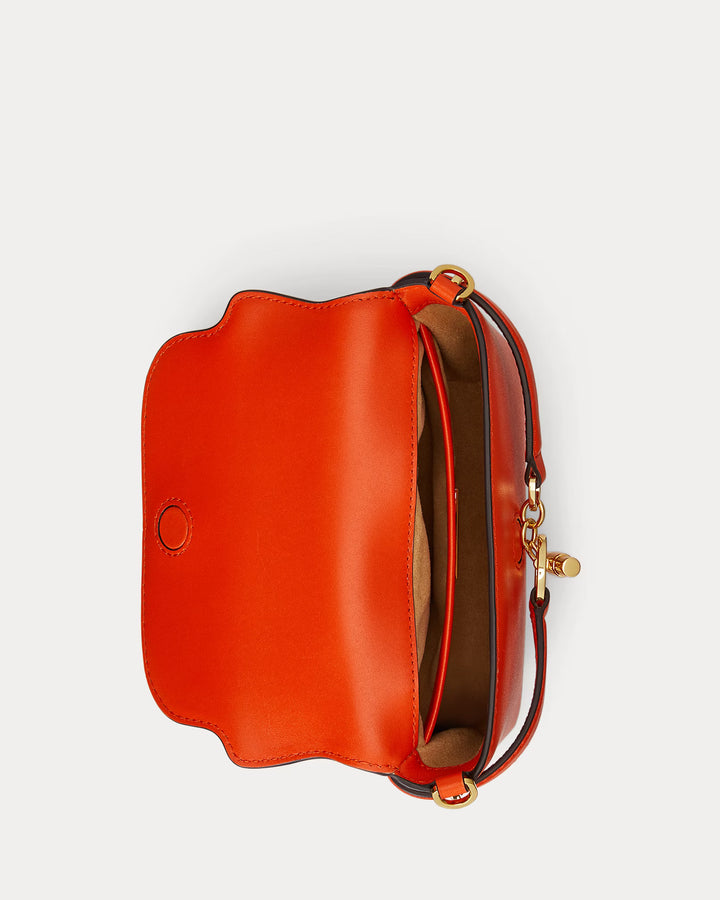 Lauren Ralph Lauren Leather Small Blaike Crossbody Bag | Dusk Orange