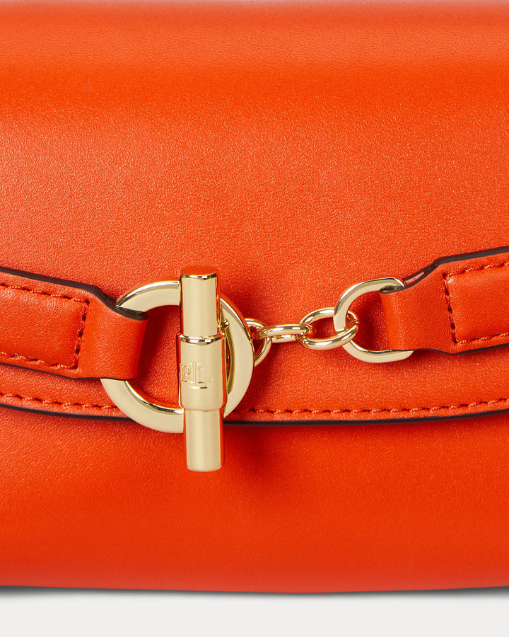 Lauren Ralph Lauren Leather Small Blaike Crossbody Bag | Dusk Orange