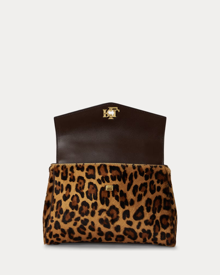 Lauren Ralph Lauren Print Haircalf Small Farrah Soft Satchel Bag | Leopard