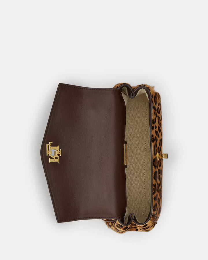 Lauren Ralph Lauren Print Haircalf Small Farrah Soft Satchel Bag | Leopard