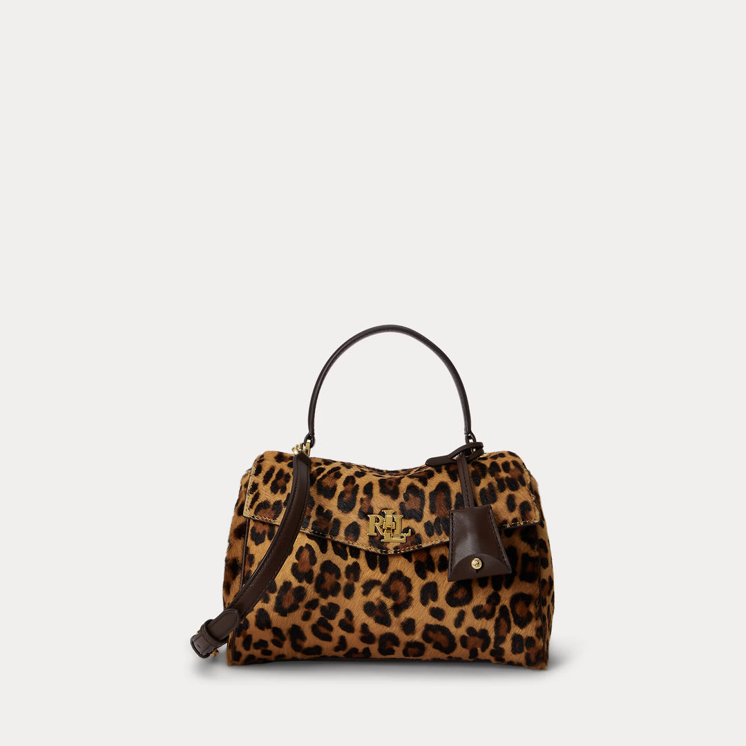 Lauren Ralph Lauren Print Haircalf Small Farrah Soft Satchel Bag | Leopard