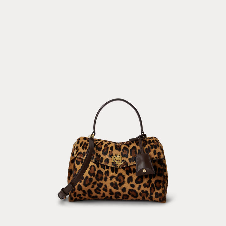 Lauren Ralph Lauren Print Haircalf Small Farrah Soft Satchel Bag | Leopard