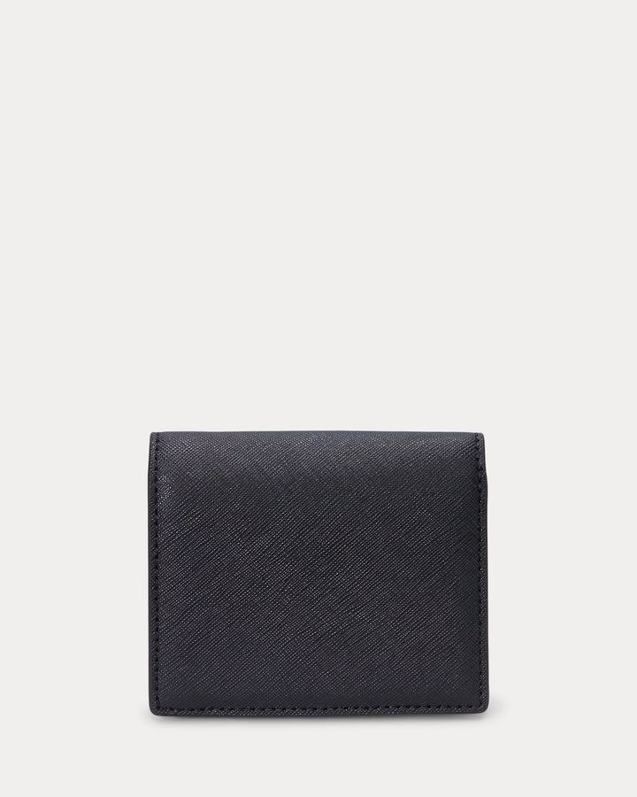 Lauren Ralph Lauren Crosshatch Leather Compact Women's Wallet | Black