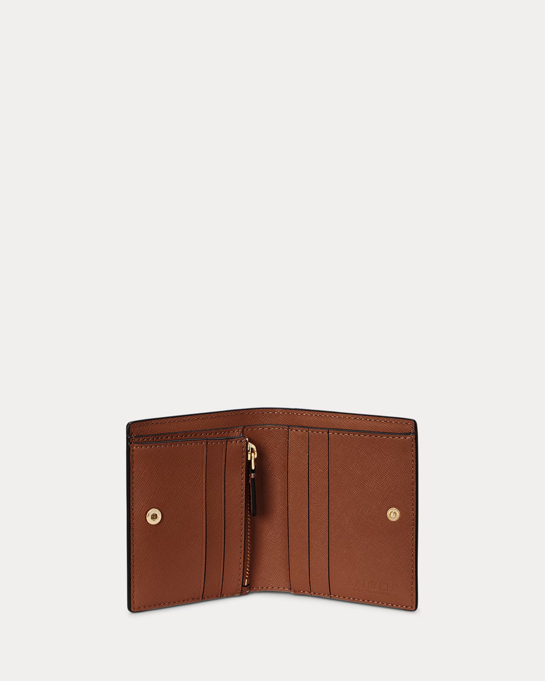 Lauren Ralph Lauren Crosshatch Leather Compact Women's Wallet | Tan