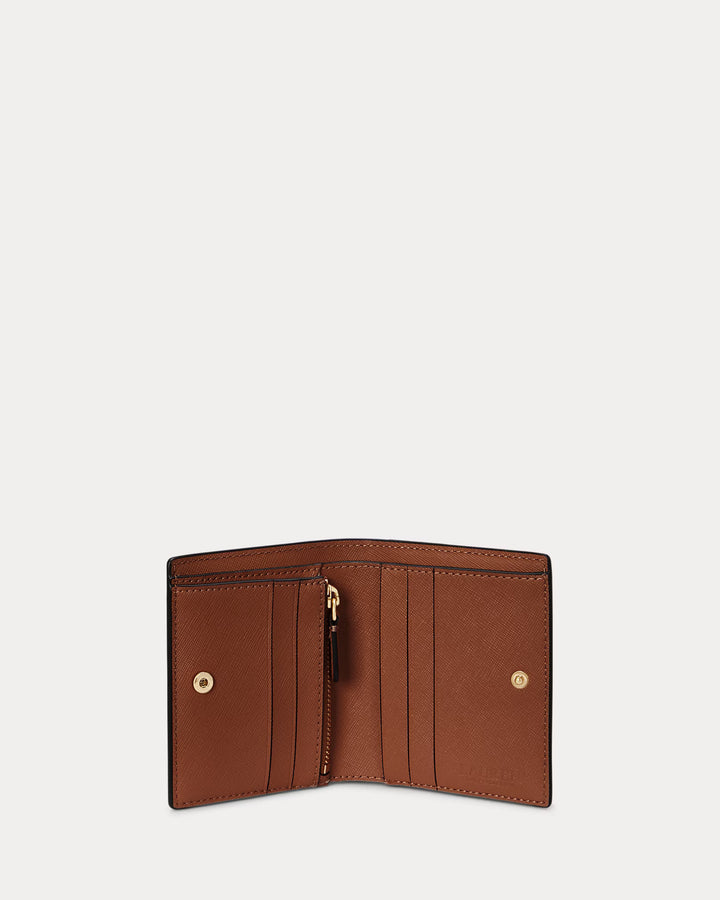 Lauren Ralph Lauren Crosshatch Leather Compact Women's Wallet | Tan
