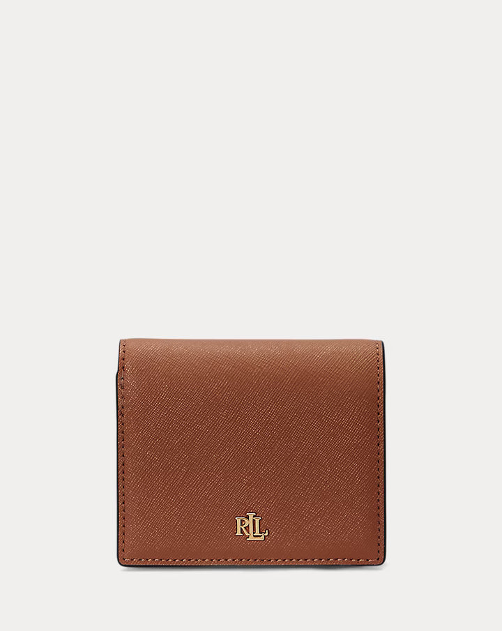 Lauren Ralph Lauren Crosshatch Leather Compact Women's Wallet | Tan