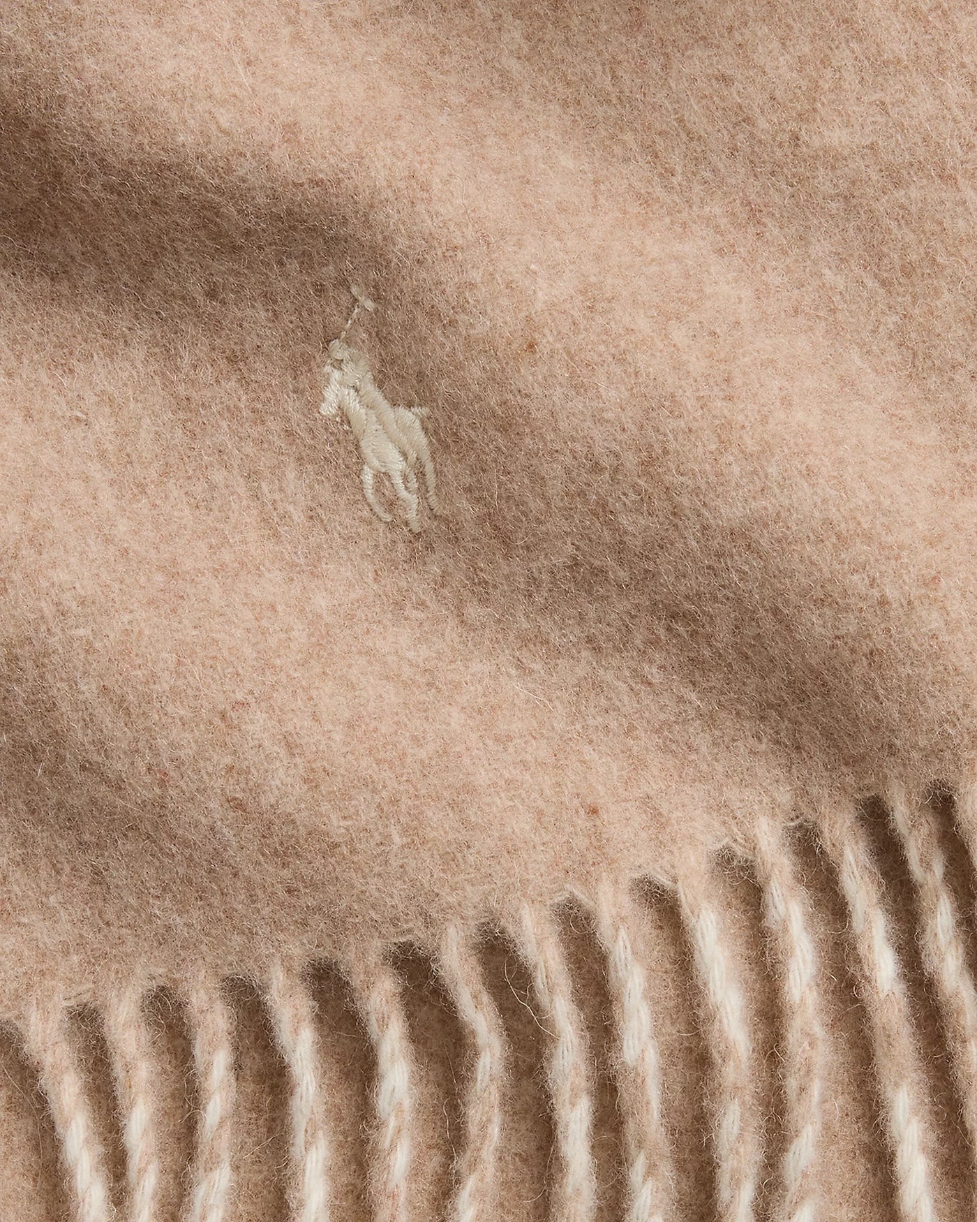 Ralph Lauren Reversible Wool-Blend Scarf | Taupe/Cream