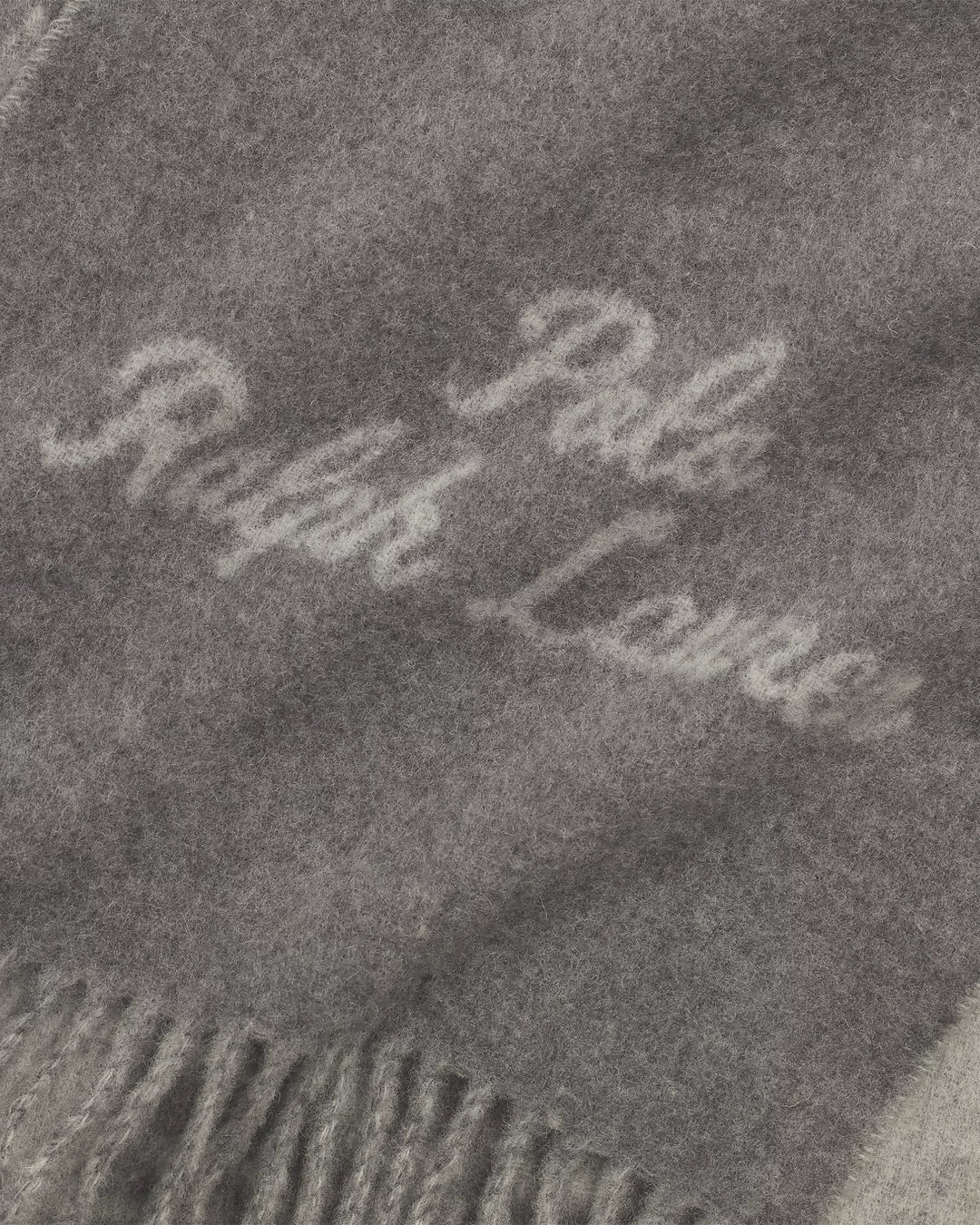 Ralph Lauren Big Pony Wool-Blend Scarf | Med Grey/Light Grey