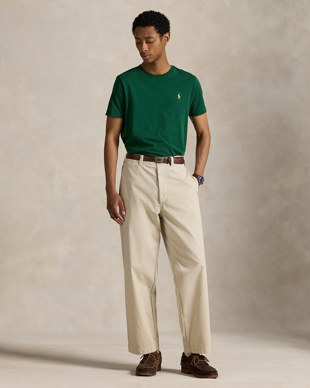 Ralph Lauren Custom Slim Fit Jersey-T-Shirt mit Rundhalsausschnitt | New Forest