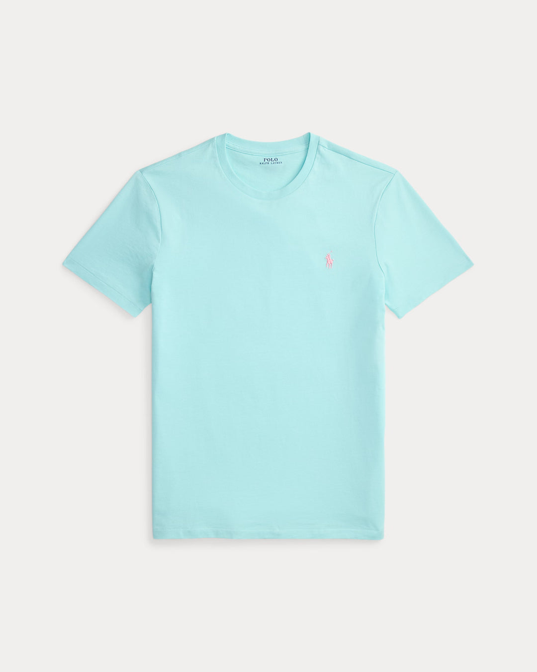 Ralph Lauren Custom Slim Fit Jersey-T-Shirt mit Rundhalsausschnitt | Neu in Aqua