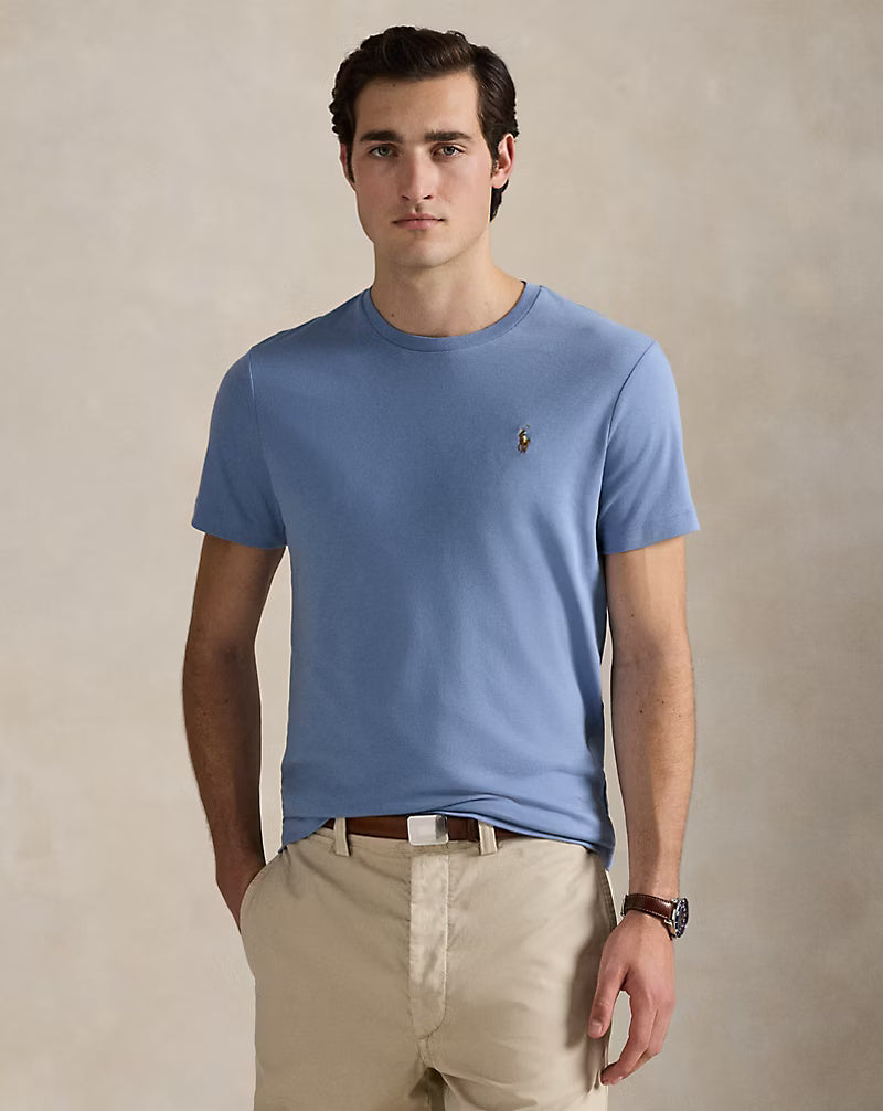 Ralph Lauren Custom Slim Fit Soft Cotton T-Shirt | Channel Blue