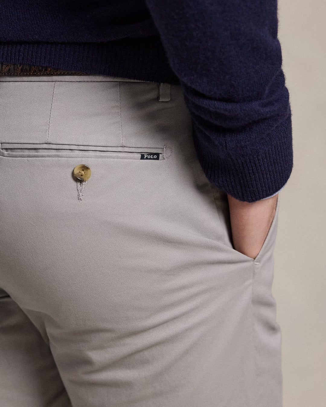 Ralph Lauren Stretch Slim Fit Greenwich Chino Trouser | Grey Fog