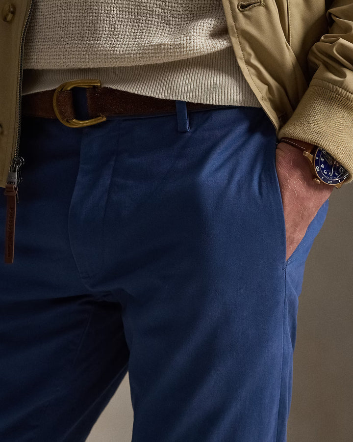 Pantalon chino Greenwich ajusté et extensible Ralph Lauren | Bleu marine