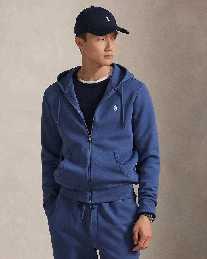 Ralph Lauren Double-Knit Full-Zip Hoodie | Night Navy