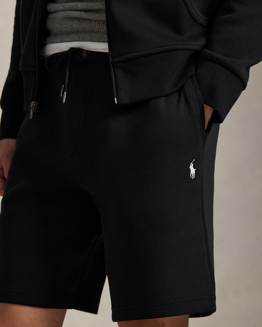 Pantalones cortos de punto doble Ralph Lauren de 23 cm | Negro