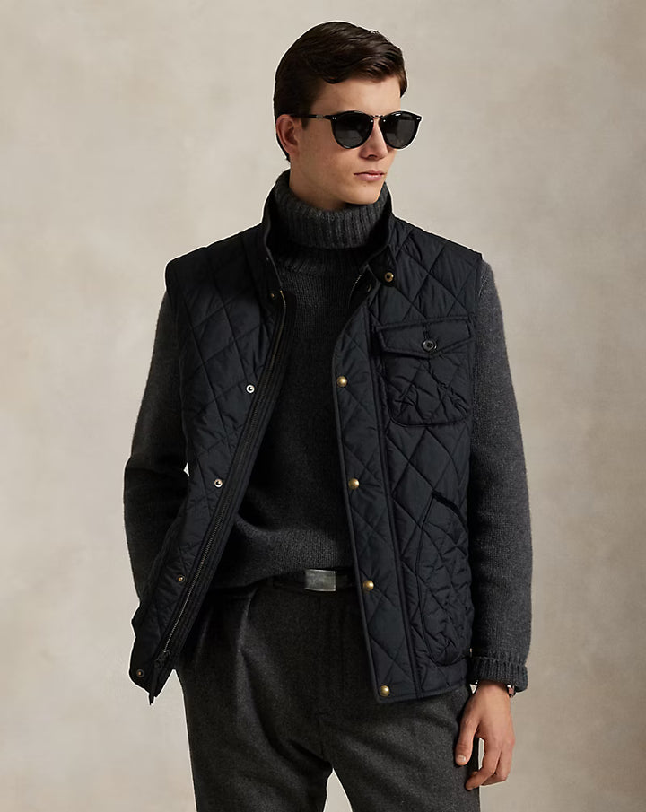 Ralph Lauren The Beaton Quilted Utility Gilet | Black