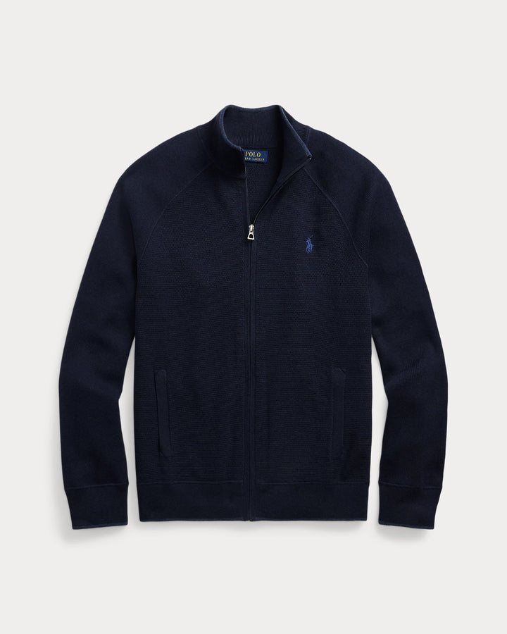 Ralph Lauren Ζακέτα με Βαμβακερή Υφή | Σκούρο Μπλε