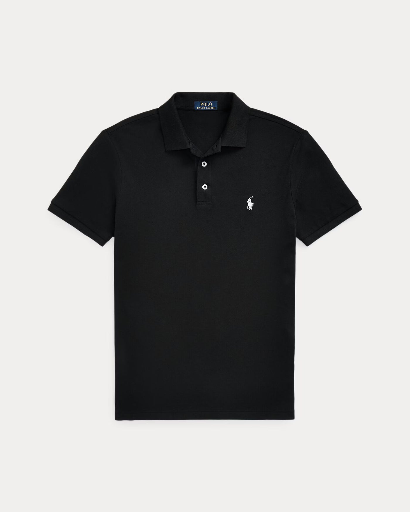 Ralph Lauren Custom Slim Fit Stretch Mesh Polo Shirt | Black