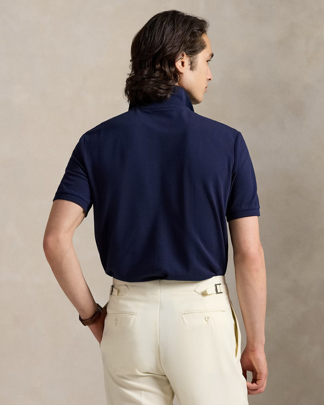 Ralph Lauren Custom Slim Fit Stretch Mesh Polo Shirt | Refined Navy