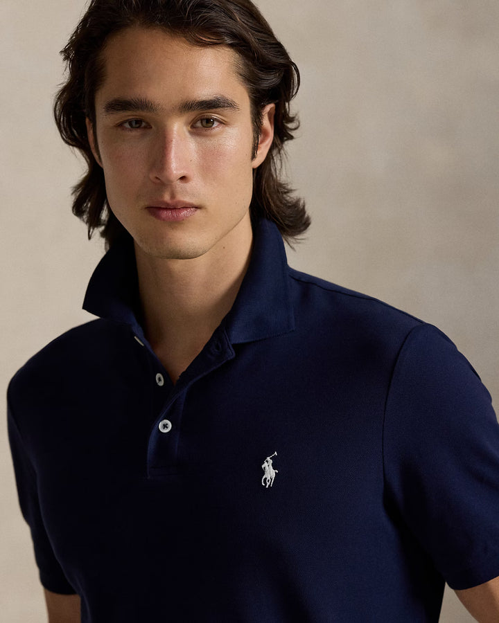 Ralph Lauren Custom Slim Fit Stretch Mesh Polo Shirt | Refined Navy