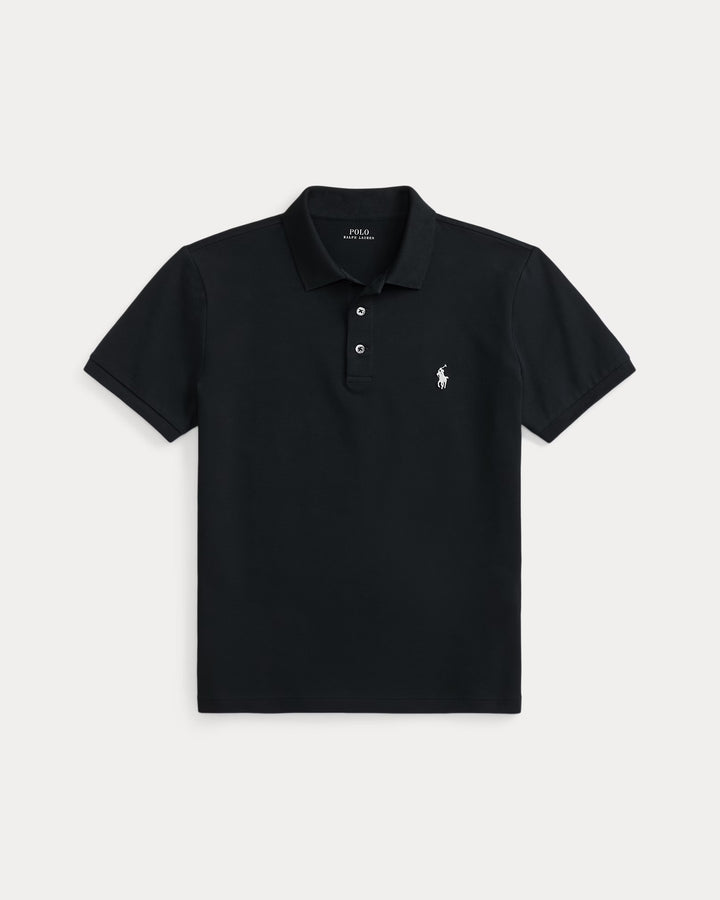 Ralph Lauren Custom Slim Fit Stretch Mesh Polo Shirt | Black