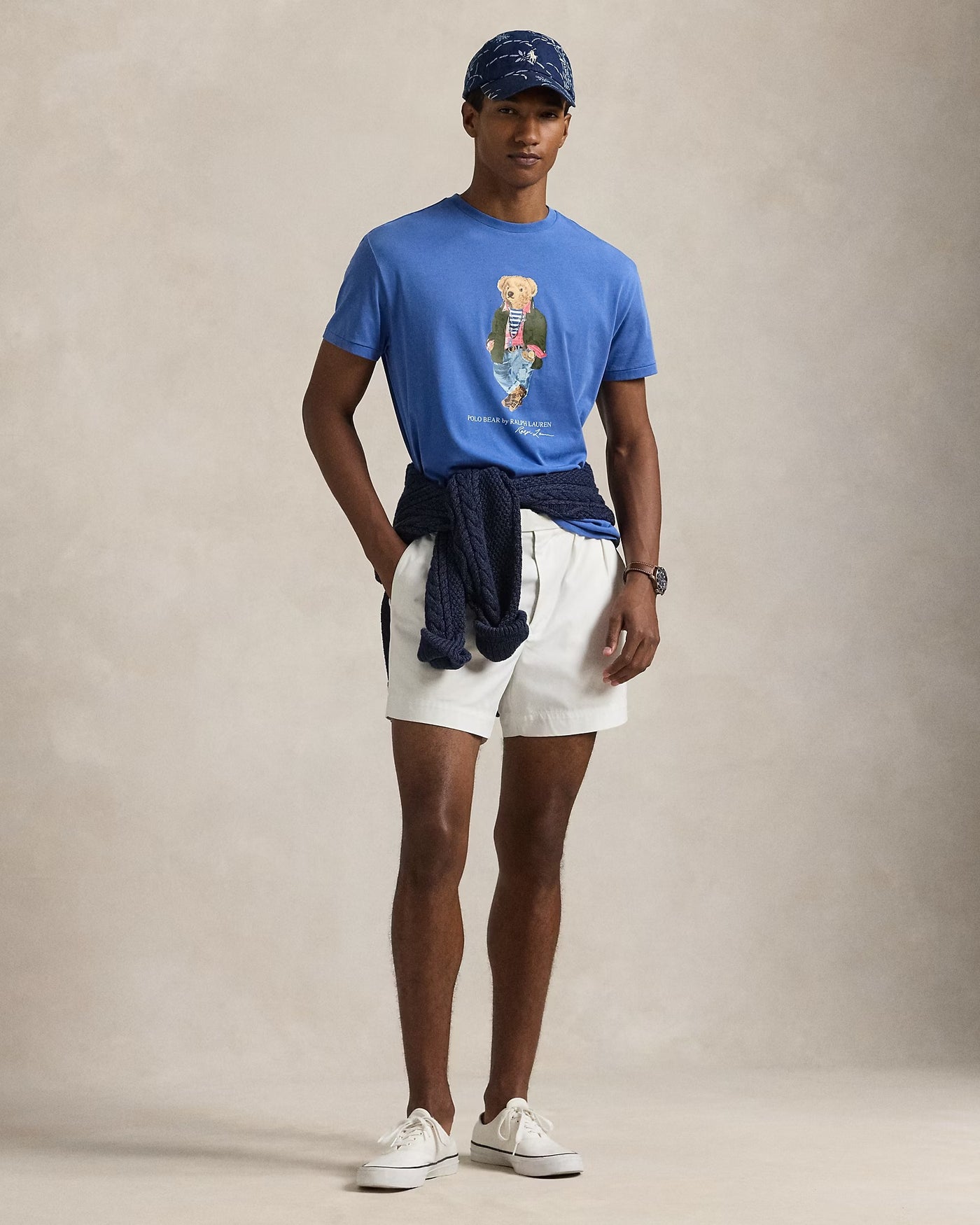 Ralph Lauren Classic Fit T-Shirt με Αρκούδα | Μπλε Iris