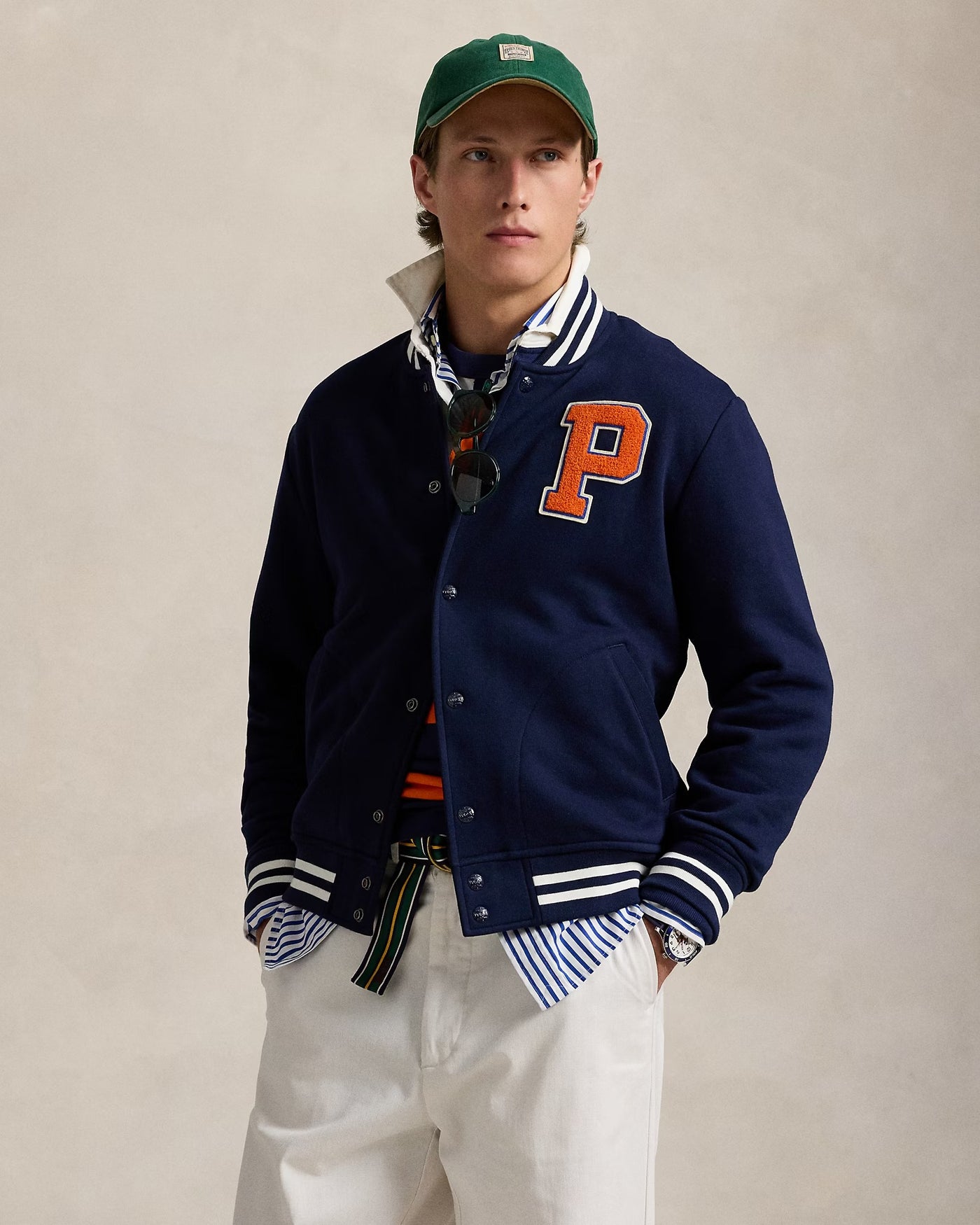 Ralph Lauren The RL Fleece Baseball Ζακέτα | Σκούρο Μπλε