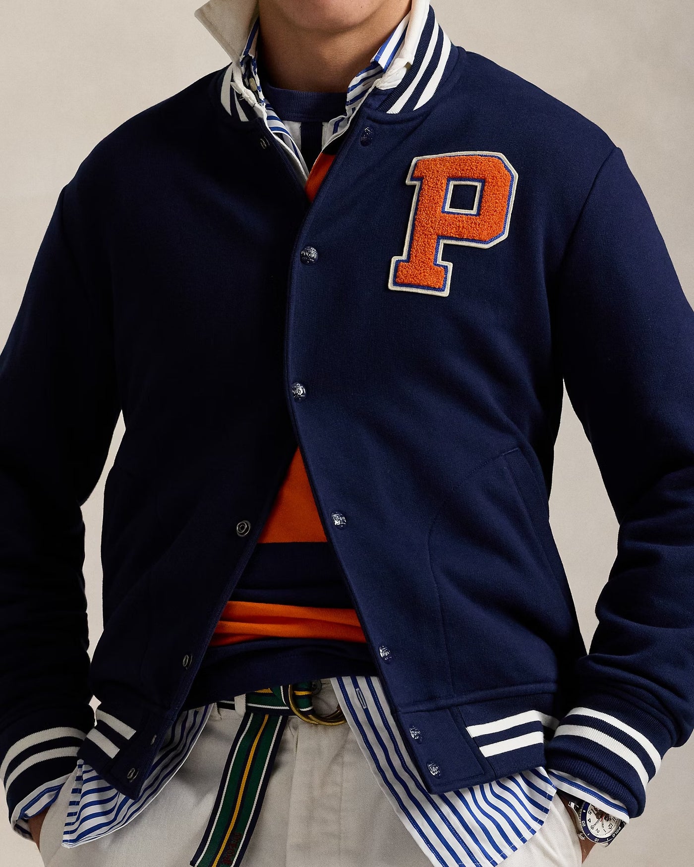 Ralph Lauren The RL Fleece Baseball Ζακέτα | Σκούρο Μπλε