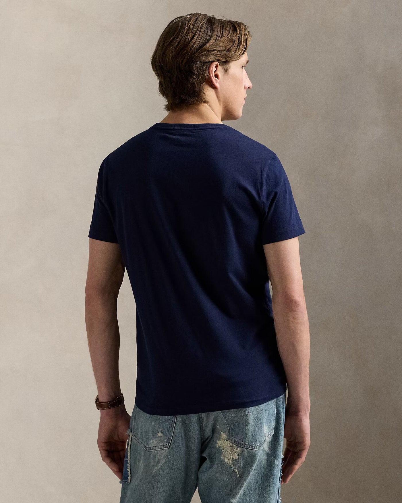 Ralph Lauren Custom Slim Fit T-Shirt με Γράμματα | Σκούρο Μπλε