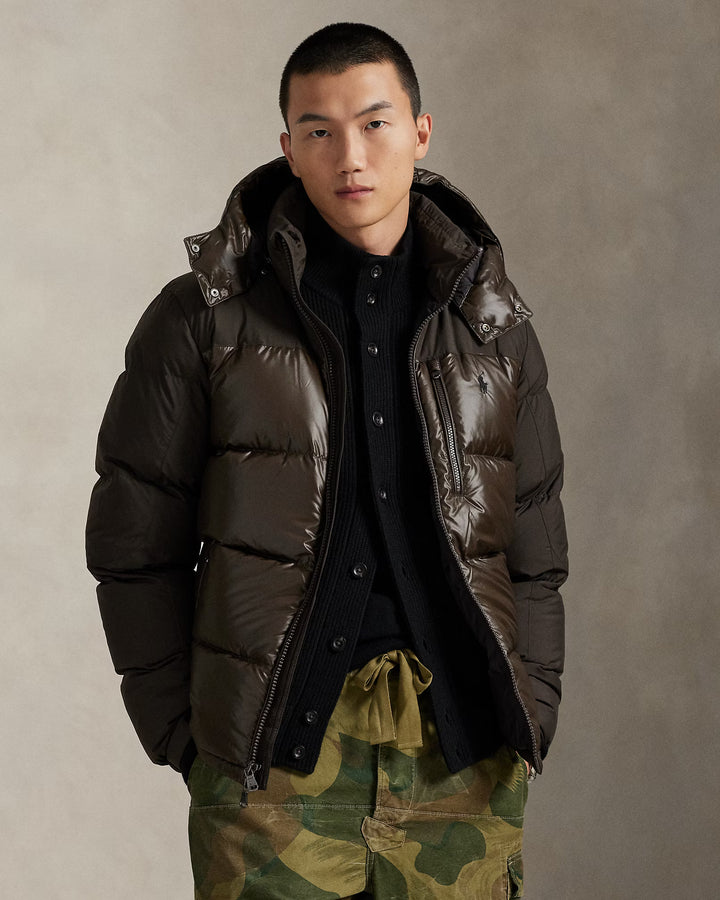 Ralph Lauren The Gorham Two-Tone Down Jacket | Brown Matte/Glossy