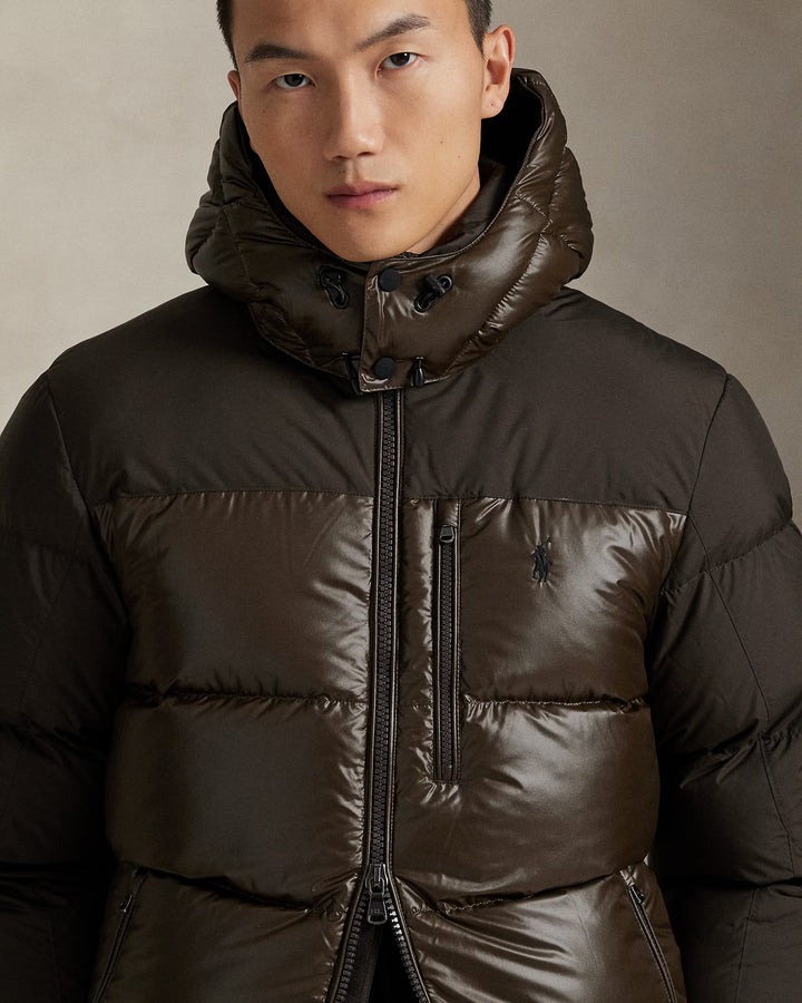 Ralph Lauren The Gorham Two-Tone Down Jacket | Brown Matte/Glossy