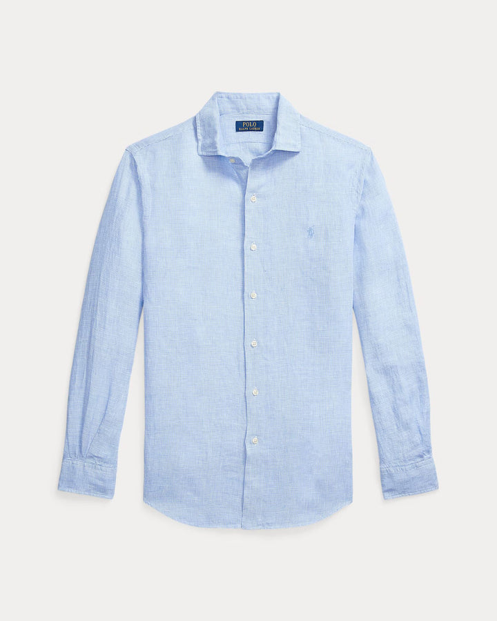 Ralph Lauren Custom Fit Linen Shirt | Cabana Blue