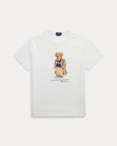 Ralph Lauren Custom Slim Fit Polo Bear Jersey T-Shirt | White