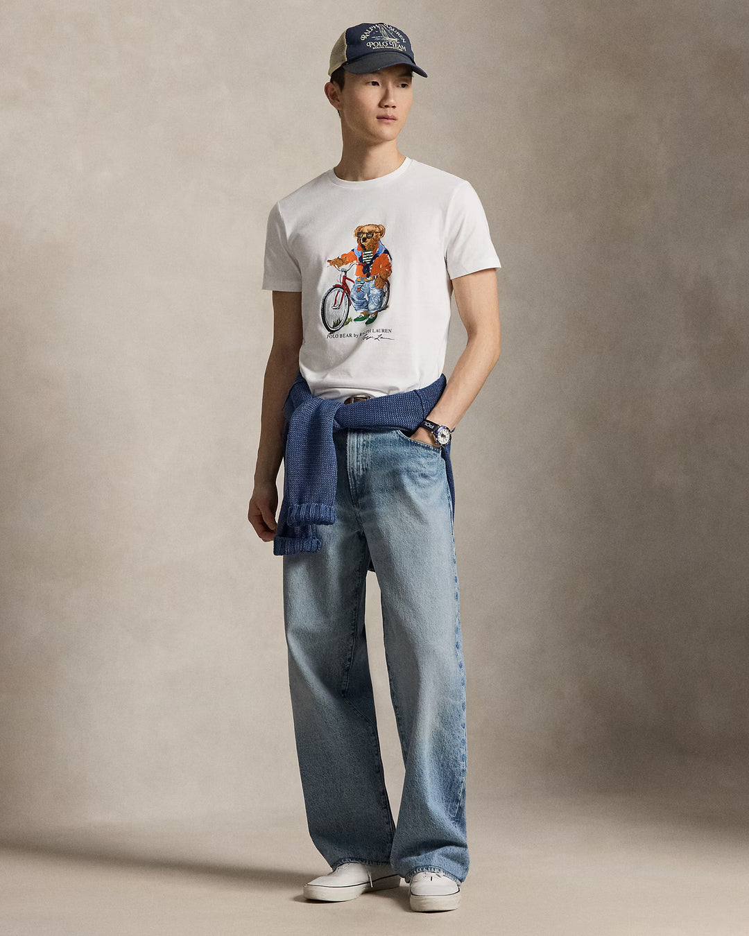 Maglietta Polo Bear Ralph Lauren Custom Slim Fit | Bianca