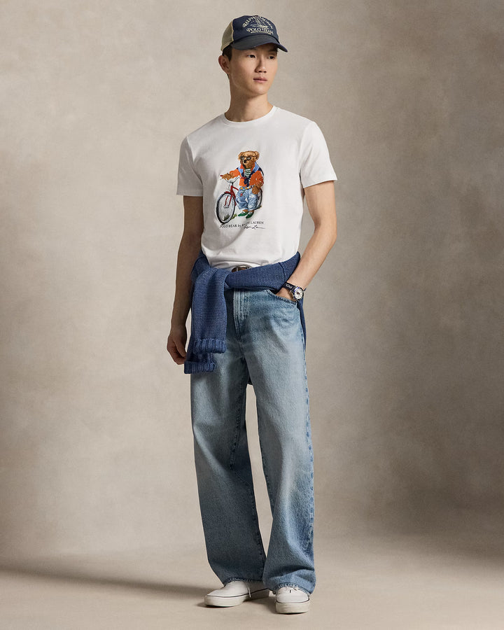 Maglietta Polo Bear Ralph Lauren Custom Slim Fit | Bianca
