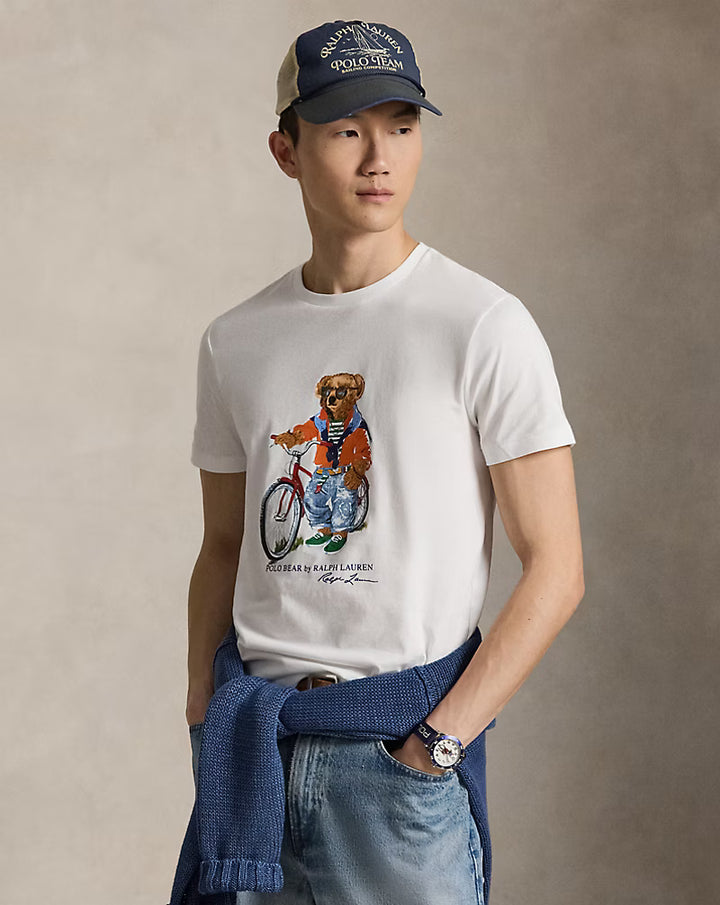 Maglietta Polo Bear Ralph Lauren Custom Slim Fit | Bianca