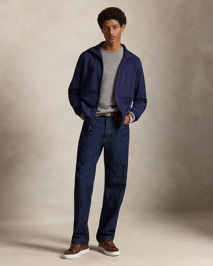 Ralph Lauren Lightweight Double-Knit Track Jacket | Newport Navy