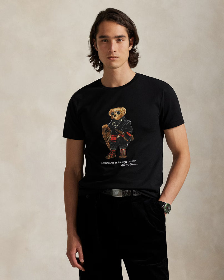 Ralph Lauren Custom Slim Fit Polo Bear Jersey T-Shirt | Black