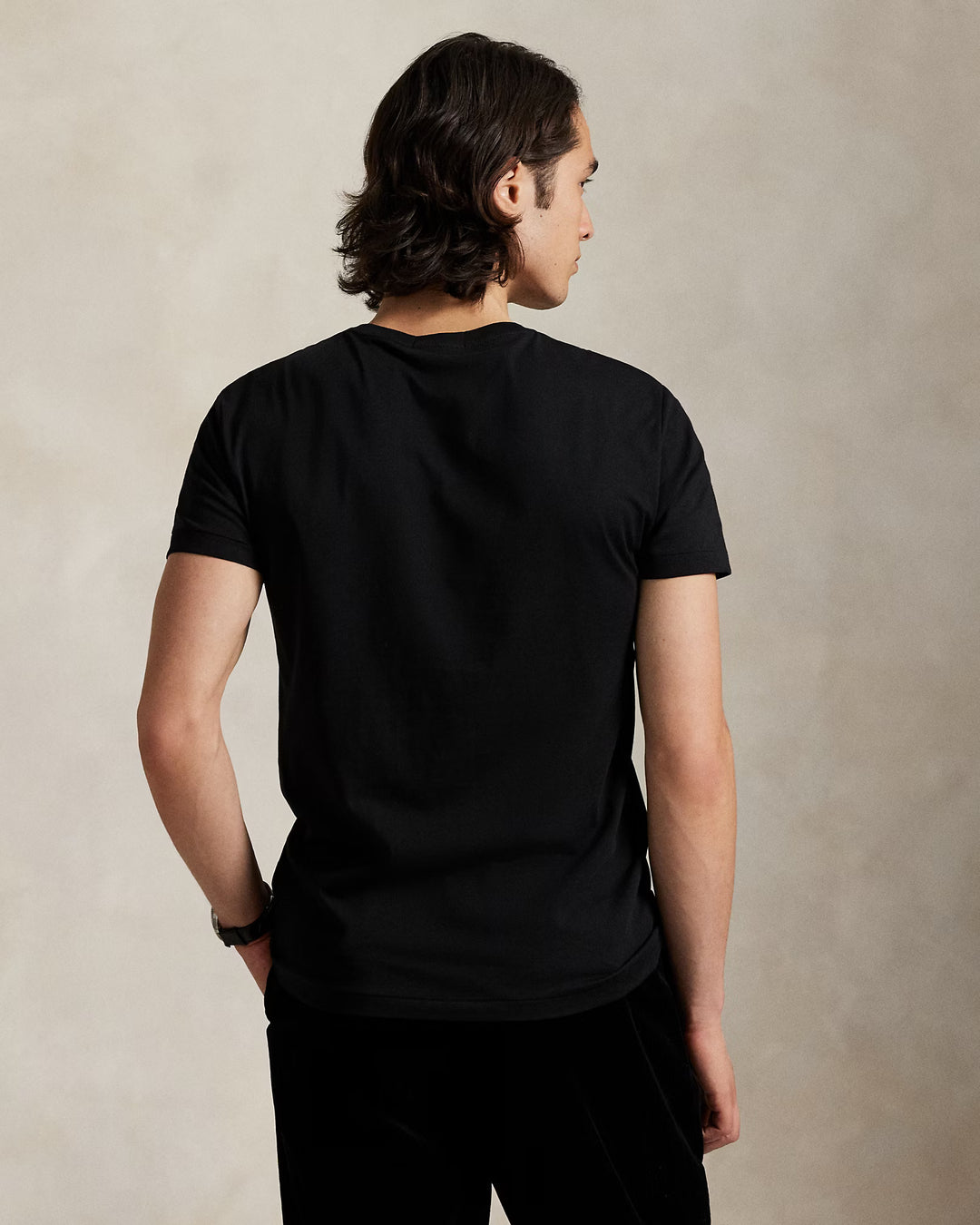 Ralph Lauren Custom Slim Fit Polo Bear Jersey T-Shirt | Black